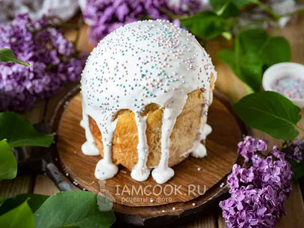 Фото блюда: Белая глазурь для кулича