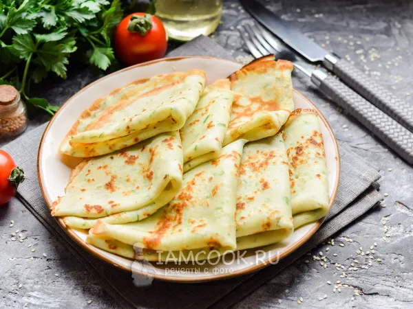 Фото блюда: Луковые блины