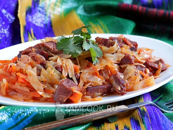 Фото блюда: Говядина с капустой
