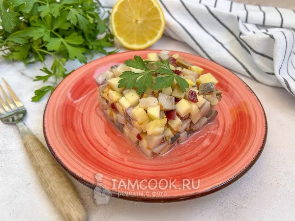 Фото блюда: Тартар из сельди с яблоком