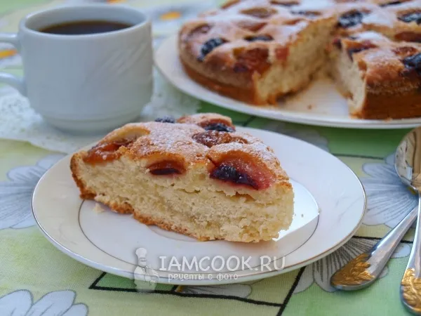 Фото блюда: Пирог с абрикосами и сливами