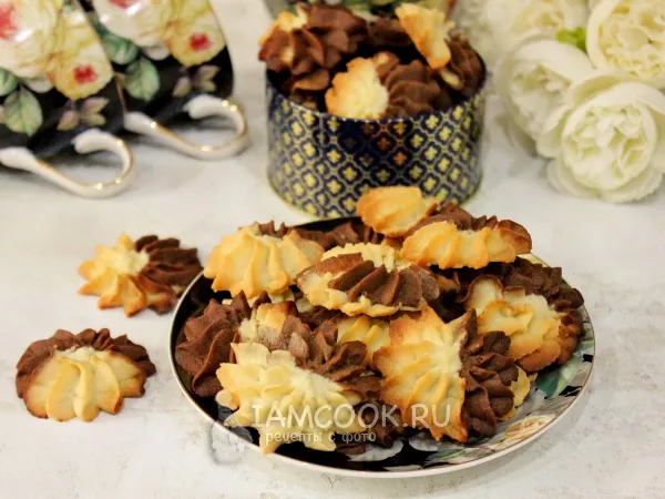 Фото блюда: Двухцветное печенье с какао