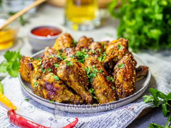 Фото блюда: Острые крылышки к пиву в духовке