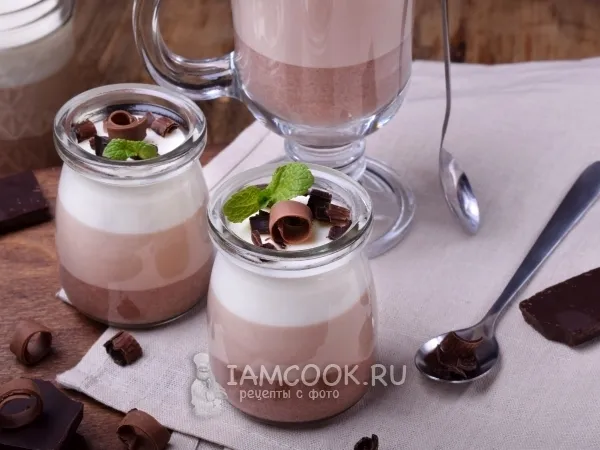 Фото блюда: Мусс «Три шоколада»