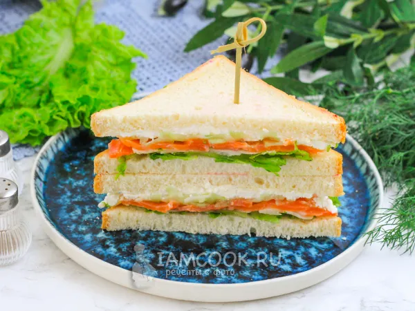 Фото блюда: Сэндвич с лососем