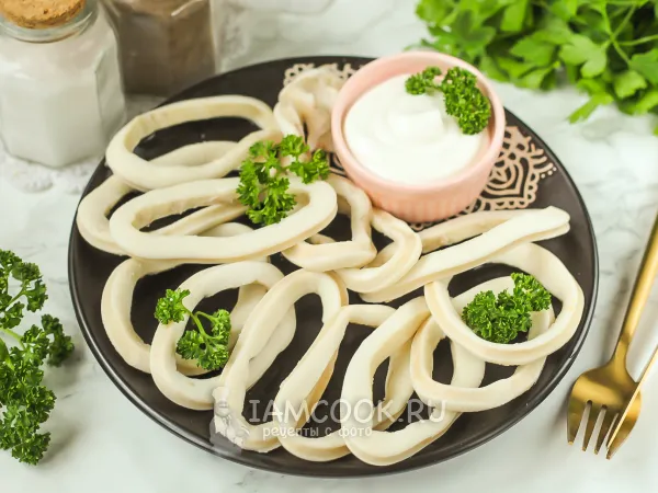 Фото блюда: Кальмары на пару в мультиварке