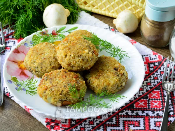 Фото блюда: Грибные котлеты из шампиньонов