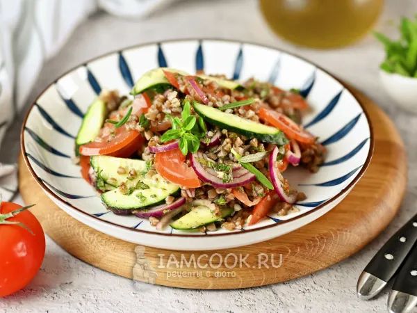 Фото блюда: Салат с гречкой и овощами