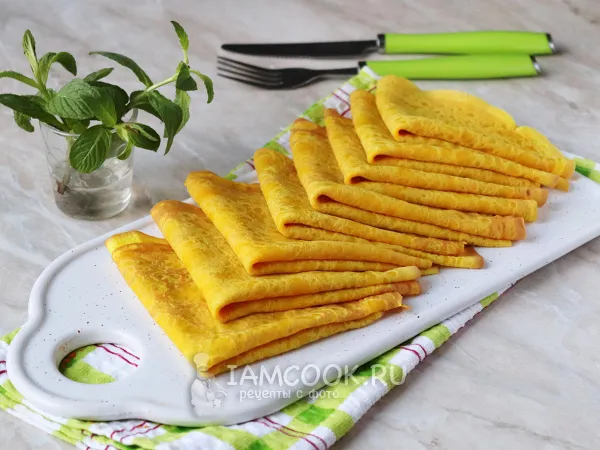 Фото блюда: Блины с куркумой (на молоке)