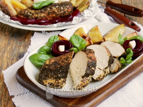 Фото блюда: Куриное филе в фольге в духовке