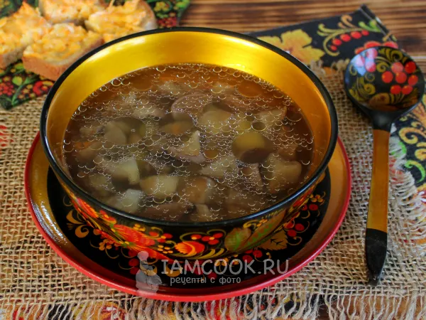 Фото блюда: Суп с замороженными маслятами