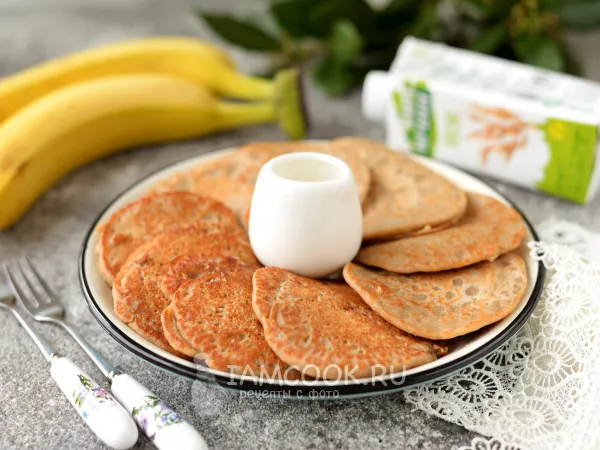 Фото блюда: Постные овсяные блинчики