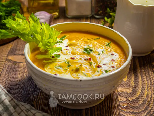 Фото блюда: Тыквенный суп с сельдереем