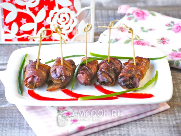 Фото блюда: Румаки (из печени и бекона)