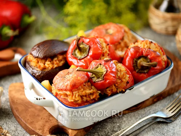 Фото блюда: Гемиста (фаршированные овощи по-гречески)