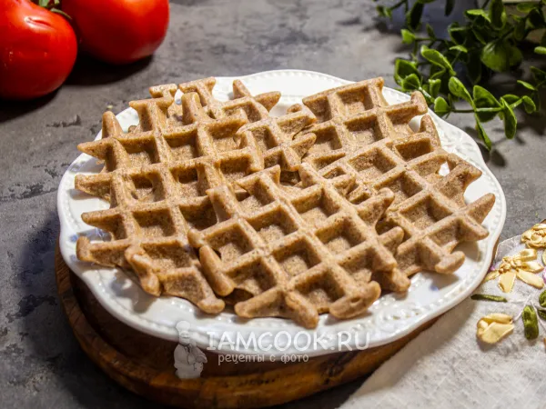 Фото блюда: Вафли из зеленой гречки