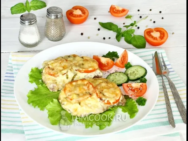 Фото блюда: Мясо по-французски с помидорами