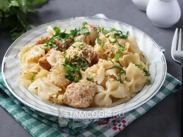 Фото блюда: Индейка с макаронами в духовке