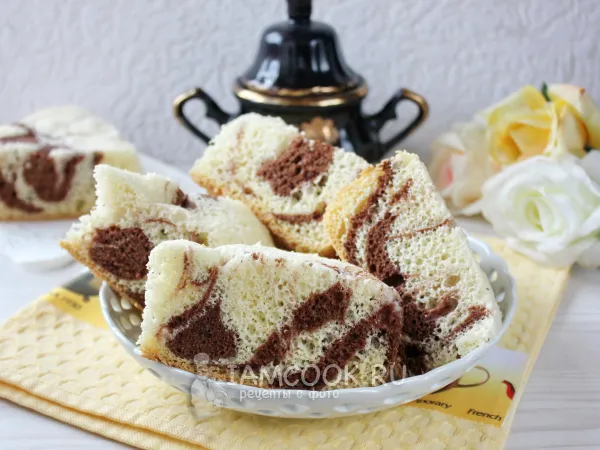 Фото блюда: Мраморный бисквит