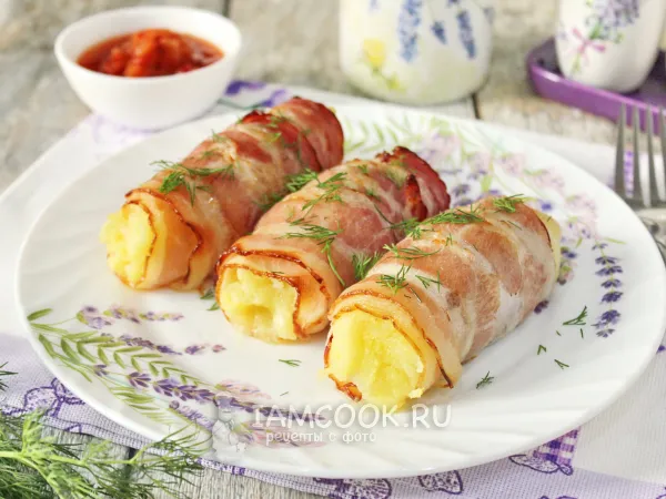 Фото блюда: Картофельное пюре в беконе