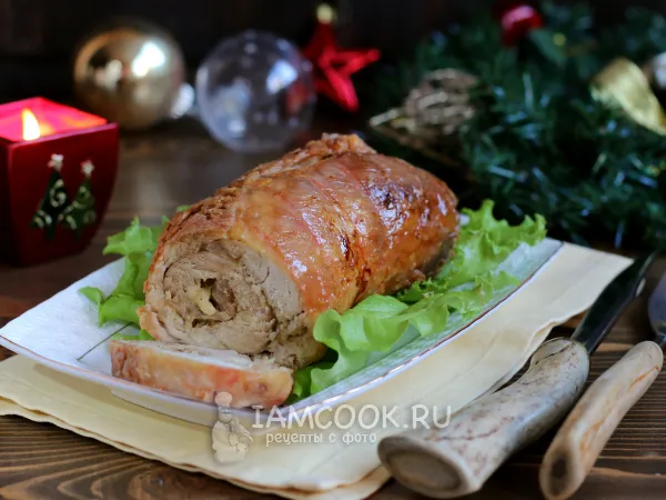 Фото блюда: Рулет из индейки с сыром