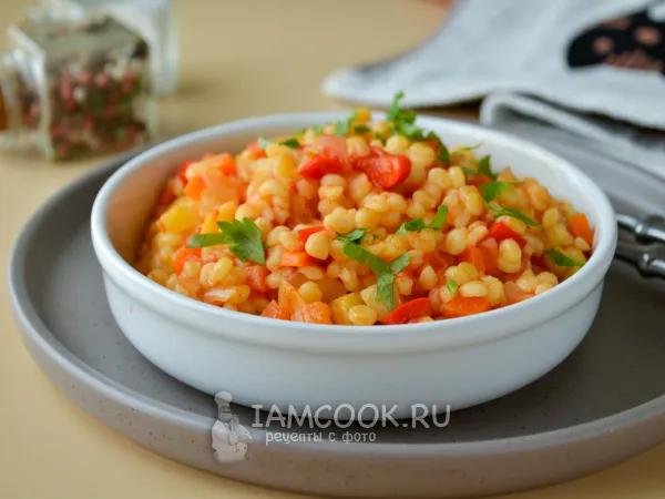 Фото блюда: Птитим с кабачками