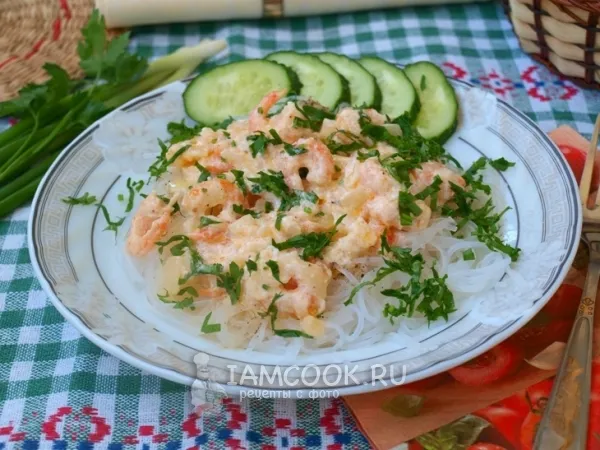 Фото блюда: Креветки в сливочно-чесночном соусе