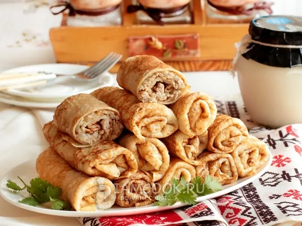 Фото блюда: Блинчики с куриным фаршем