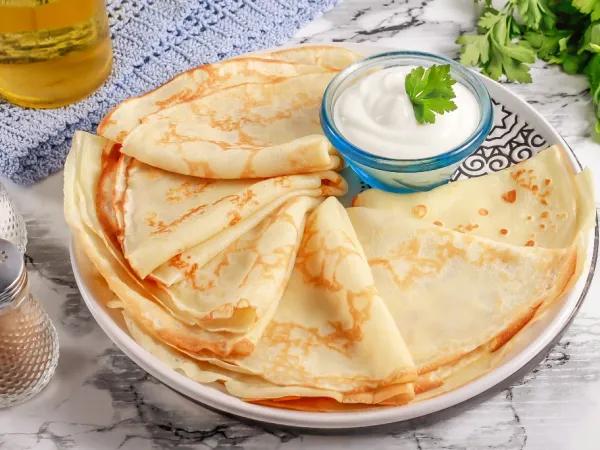 Фото блюда: Блины на горячем кефире