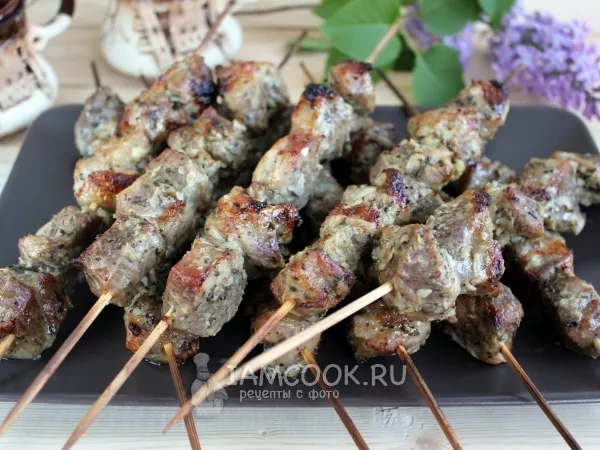 Фото блюда: Шашлык из свинины в духовке на противне