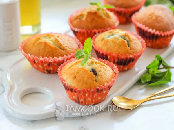 Фото блюда: Кексы на кефире с вареньем