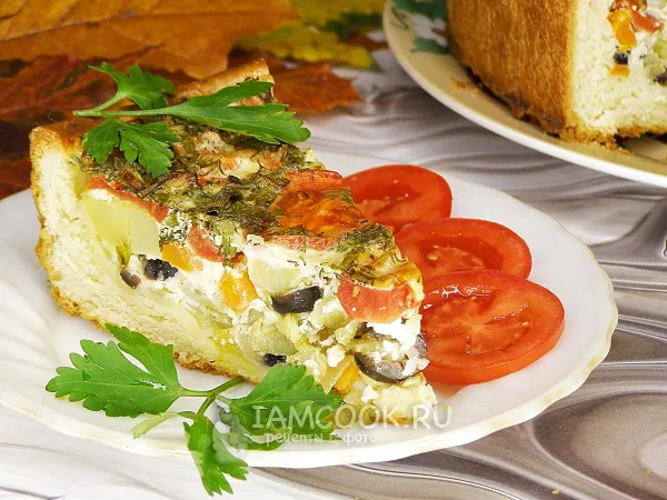 Фото блюда: Открытый пирог с овощами