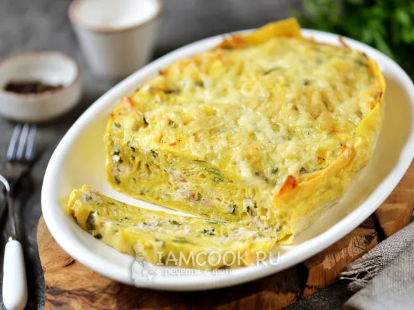 Фото блюда: Рваный пирог из лаваша с фаршем