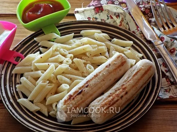 Фото блюда: Сосиски из куриного филе в пищевой пленке