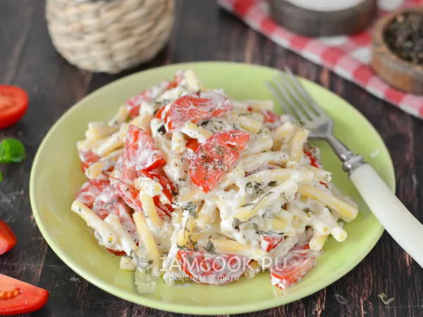 Фото блюда: Паста с рикоттой и помидорами