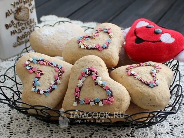 Фото блюда: Печенье ромовое «Сердечки»