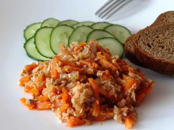 Фото блюда: Закуска из консервированной горбуши