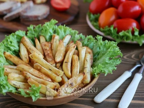 Фото блюда: Картофель фри с яичным белком в духовке