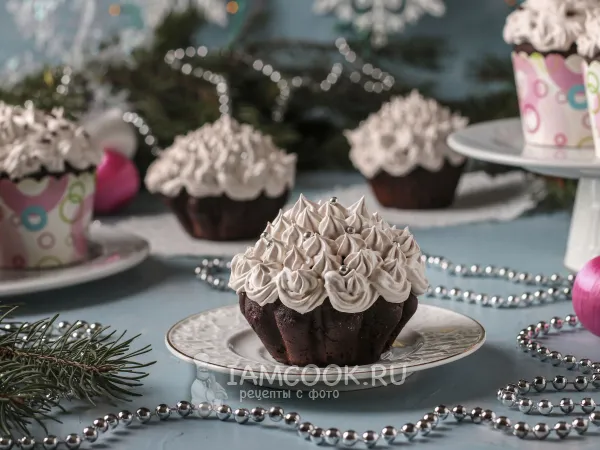 Фото блюда: Шоколадные капкейки на ряженке