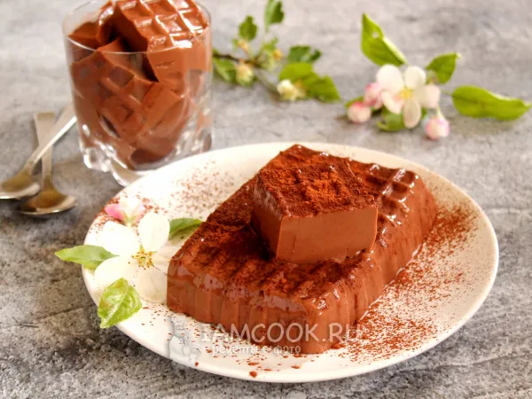 Фото блюда: Шоколадная панакота с какао (из ряженки)