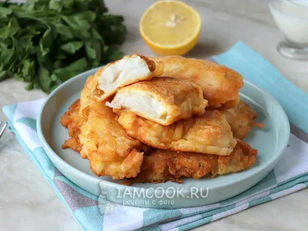 Фото блюда: Филе пангасиуса в кляре с майонезом