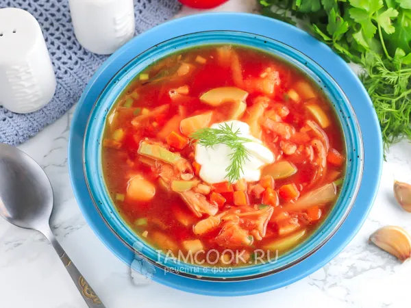 Фото блюда: Борщ с кабачками