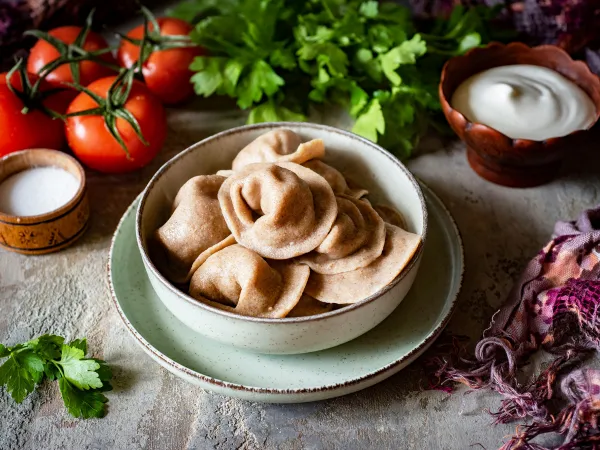 Фото блюда: Пельмени из ржаной муки