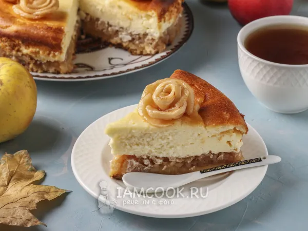 Фото блюда: Воздушный сырник с яблоками