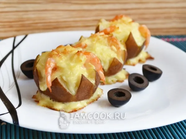 Фото блюда: Запеченная груша с креветками