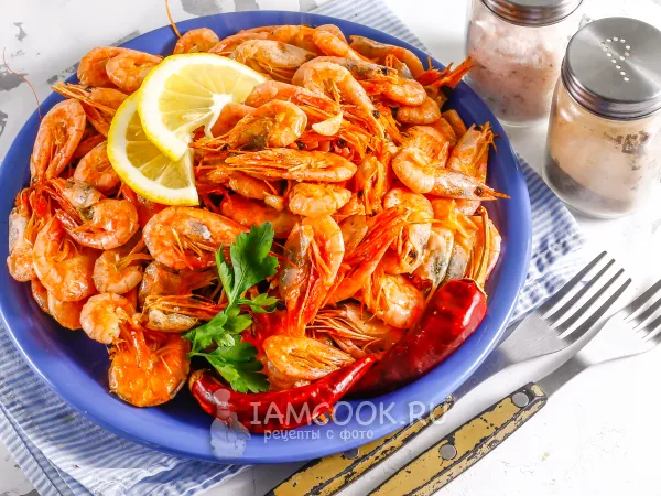 Фото блюда: Острые жареные креветки
