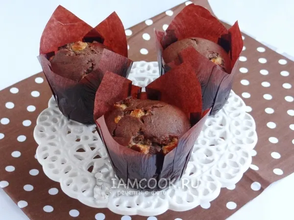 Фото блюда: Кексы с кусочками белого шоколада