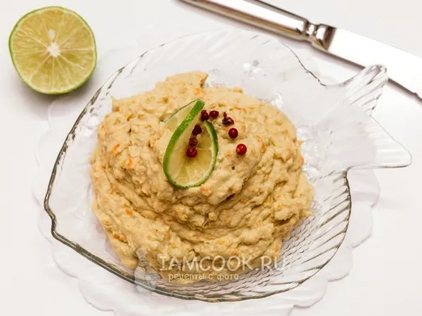 Фото блюда: Яичный паштет с печенью трески и овощами