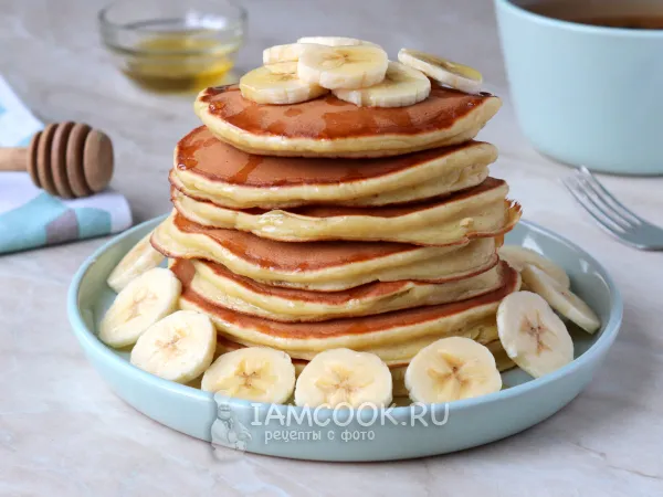 Фото блюда: Банановые панкейки на кефире