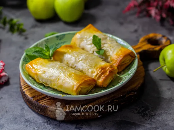Фото блюда: Конвертики с яблоками